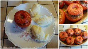 recette - Tomates farcies au confit de canard