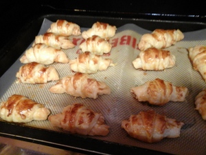 recette - Mini croissants au jambon et fromage