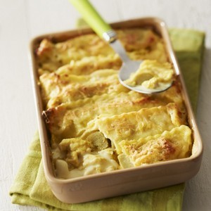 recette - Gratin aux cannelloni chèvre-pesto