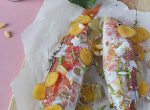 Papillotes de rougets à la citronnelle et lait de coco