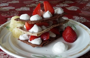 recette - Mille feuilles fraise chocolat 