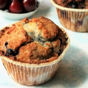 Muffins myrtilles-coco sans gluten et sans oeufs