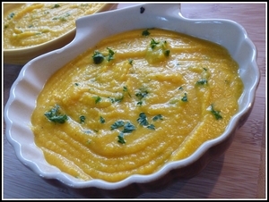 recette - Purée de carottes et panais au lait de coco au thermomix