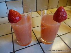recette - Cocktail fraises gourmandes