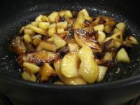 recette - Aumonière de crêpe aux pommes pink lady caramélisées et fruits secs