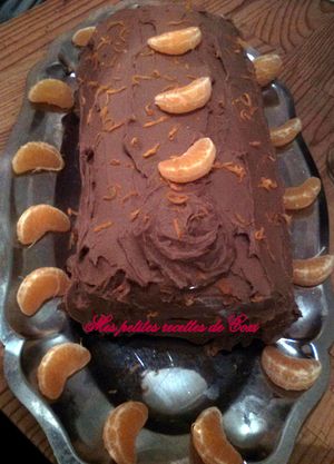 recette - Bûche de pain d'épices, mousse à la clémentine