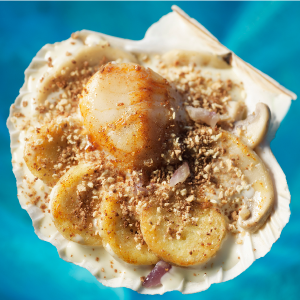 recette - Coquilles Saint Jacques aux quenelles et champignons