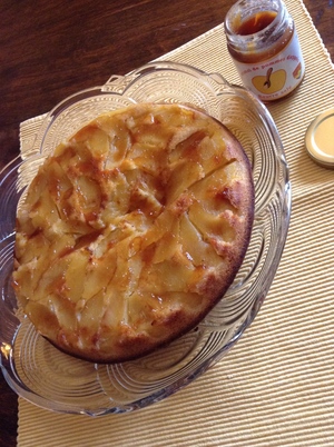 recette - Gâteau renversé aux pommes et caramel de pommes au beurre salé