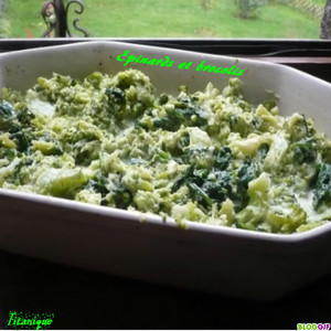 recette - Gratin de brocolis et d'épinards