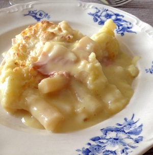 recette - Gratin de salsifis et jambon au curry