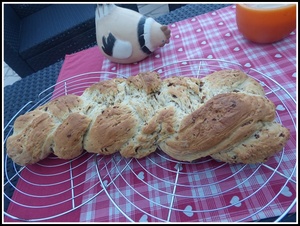 recette - Le Zöpf ou pain aux raisins au thermomix