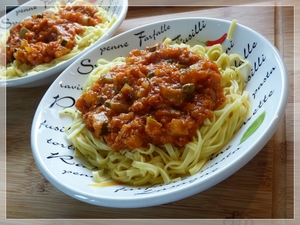 recette - Pâtes au thon en sauce tomate au Thermomix