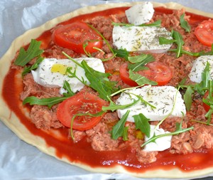 recette - Pizza thon et mozzarella