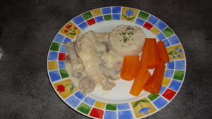 Poulet au vin blanc