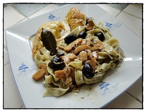 recette - Poulet au Riesling et aux olives noires