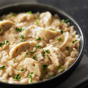 Risotto aux quenelles cèpes - girolles