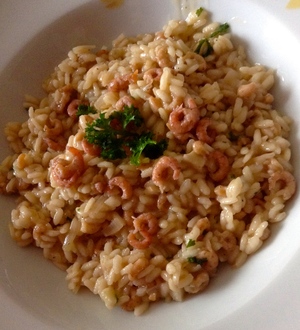 recette - Risotto aux crevettes grises au fumet de poisson