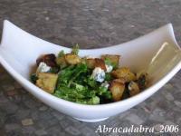 recette - Salade au roquefort aux croûtons aillés
