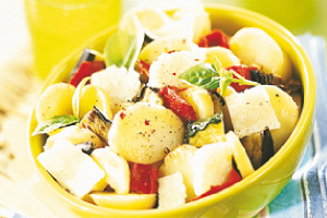 recette - Salade de pommes de terre et légumes grillés