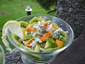 recette - Salade fraicheur kiwi avocat