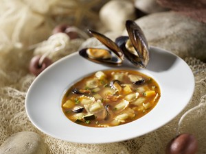 recette - Soupe aux ravioles et aux moules