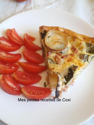 recette - Tarte courgettes, lardons et chèvre