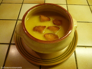 Velouté de légumes aux lardons