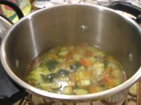 recette - Soupe aux courgettes et aux poivrons