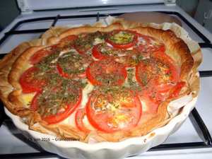 recette - Tarte courgettes et tomates 