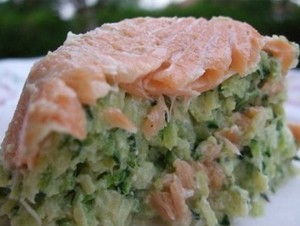 recette - Timbale de courgettes au saumon