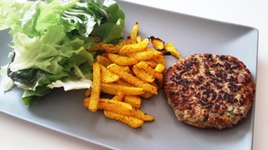 recette - Frites de légumes et pesto au champignons frais