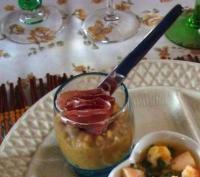 recette - Verrines de lentilles corail forestières à la coppa