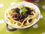 Tagliatelles aux escargots et aubergines