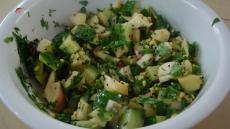 recette - Salade pommes, concombre aux haricots moong (indien)