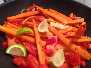 Wok de légumes citronnés