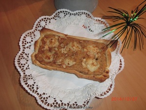 recette - Tarte poires et crème de pain d'épices