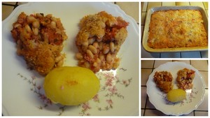 recette - Gratin de haricots au jambon