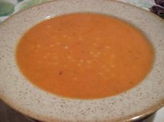 recette - Soupe tomates, pommes et curry