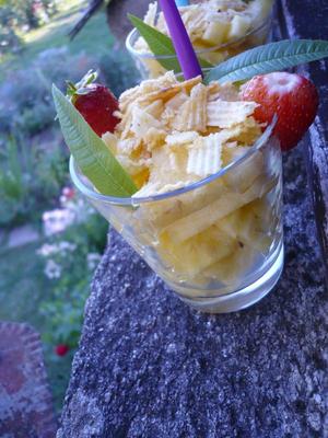 recette - Coupe fraise, ananas et verveine