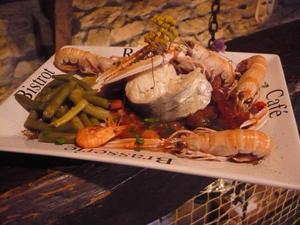 recette - Assiette merlu et langoustines