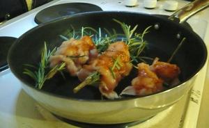 recette - Brochettes de poulet au romarin