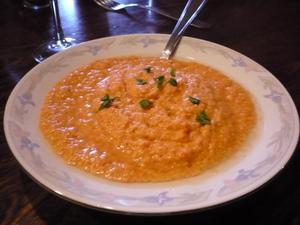 Gaspacho tomate, concombre et basilic