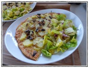 recette - Pizza à la crème de munster et pommes de terre