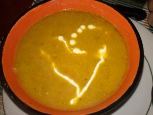 recette - Potage à la courge olive et au poireau