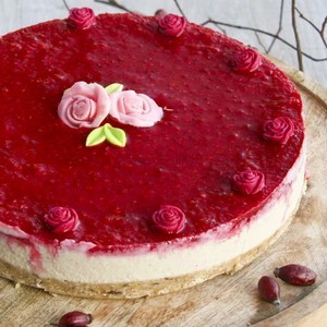 Le cheesecake coco framboise sans fromage