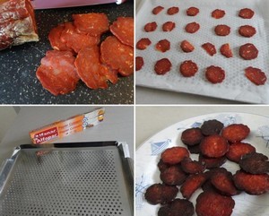 recette - Chips de chorizo au four