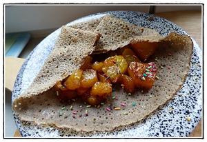 recette - Crêpes à l'ananas caramélisé