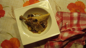 recette - Pintade aux raisins