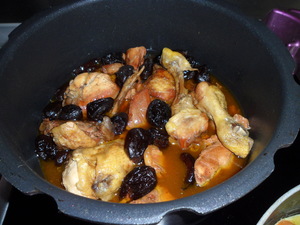 recette - Poulet au cidre et aux pruneaux