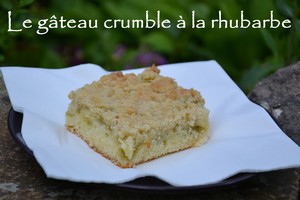 recette - Gâteau crumble à la rhubarbe